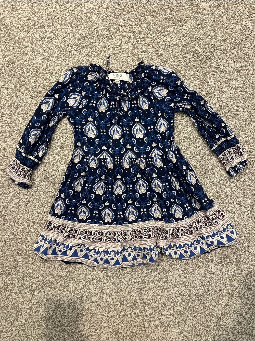 Sea NY Navy Paisley Kids Dress